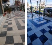 Store cleaning at Palaio Faliro after renovation